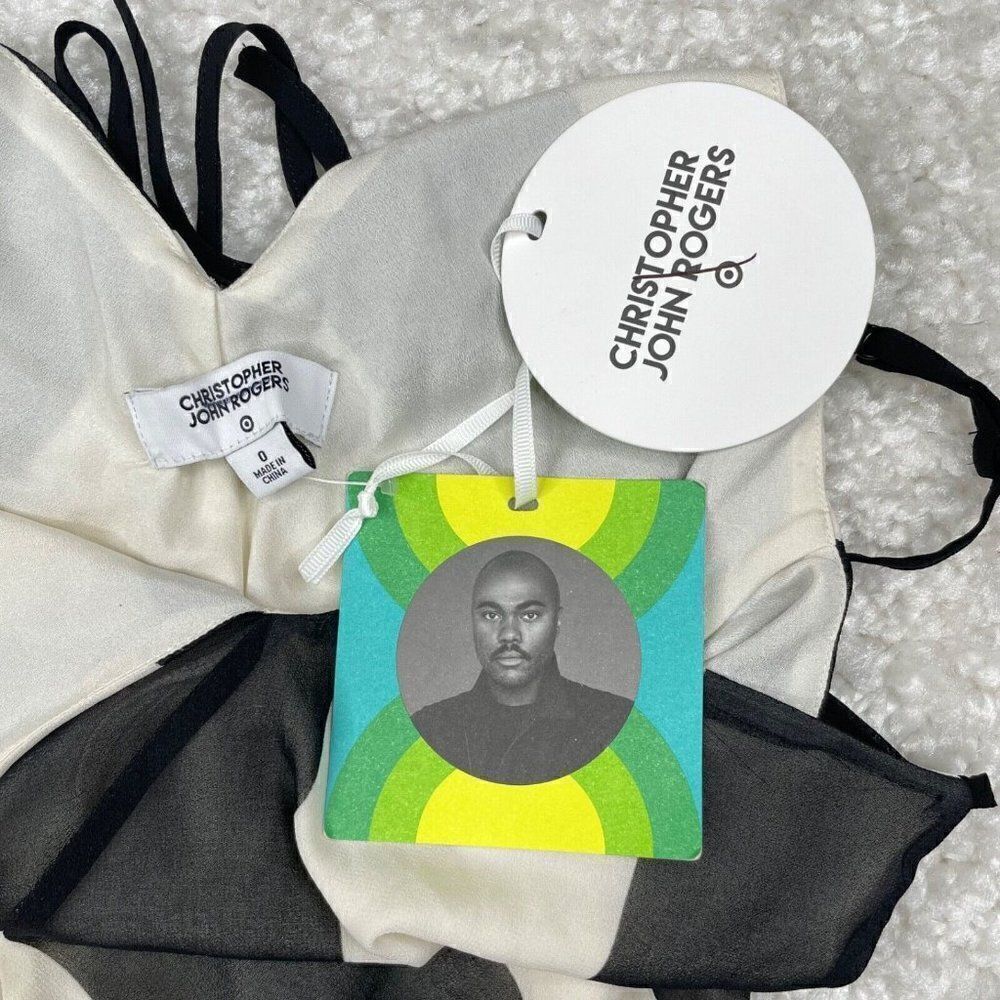 Christopher John Roberts Black White Chevron Slip… - image 6